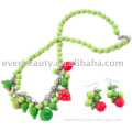 handmade woody bead and acrylic jewelry set